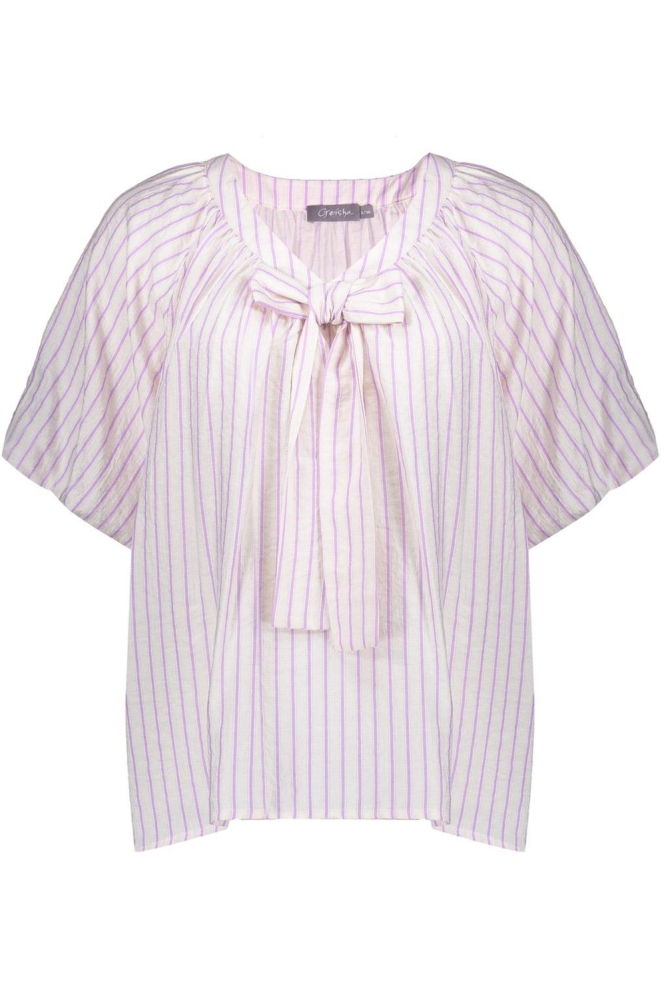 TOP STREPEN STRIKDETAIL 53062 14 Off-White/Lilac